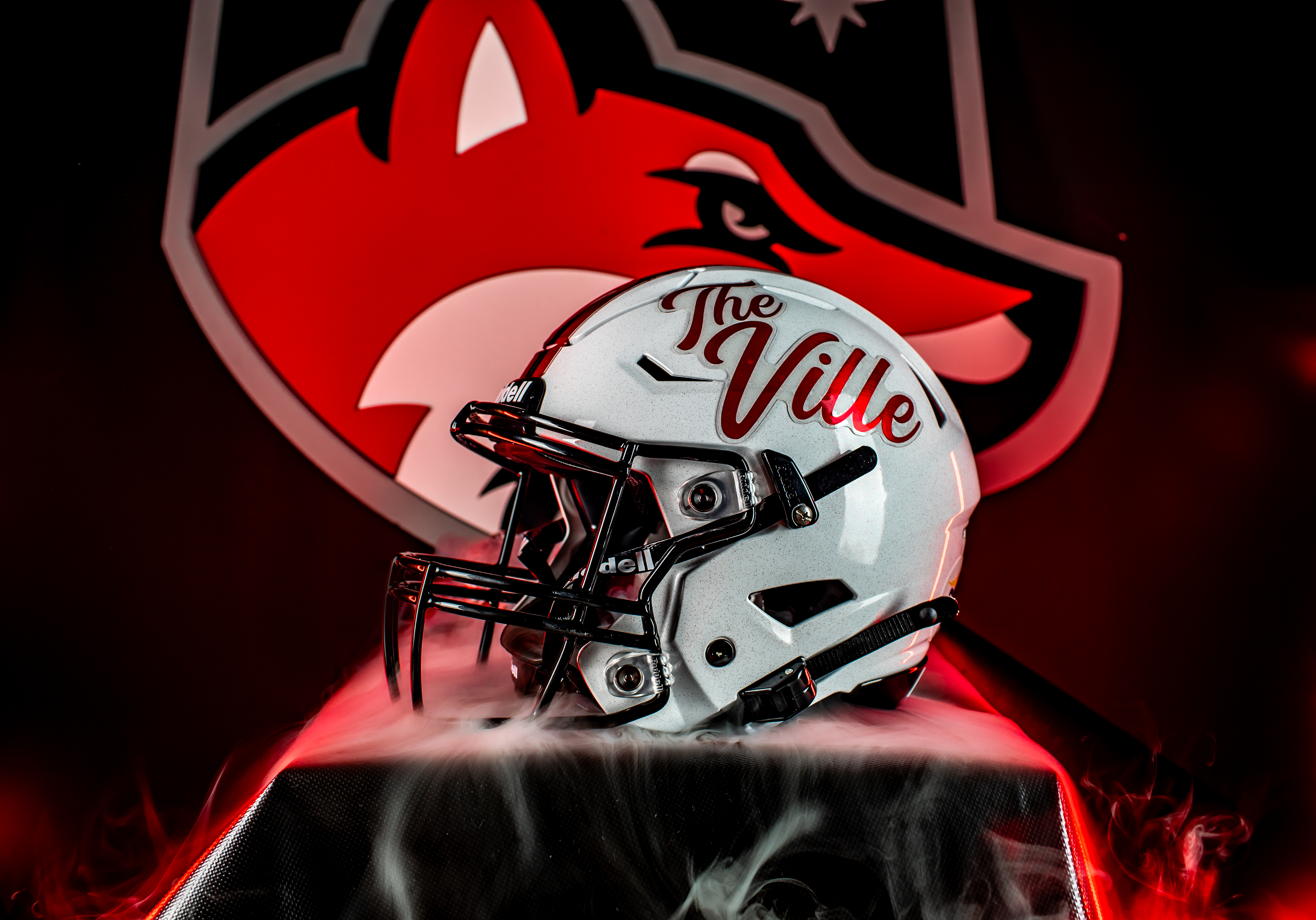 NGU helmet on fox backdrop